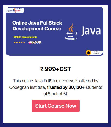 Online Java FullStack Development​ Course