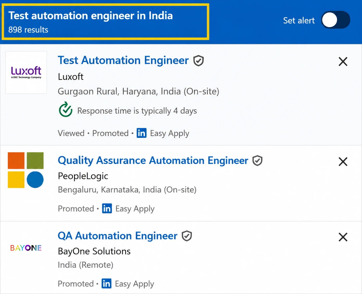 Test automation engineer