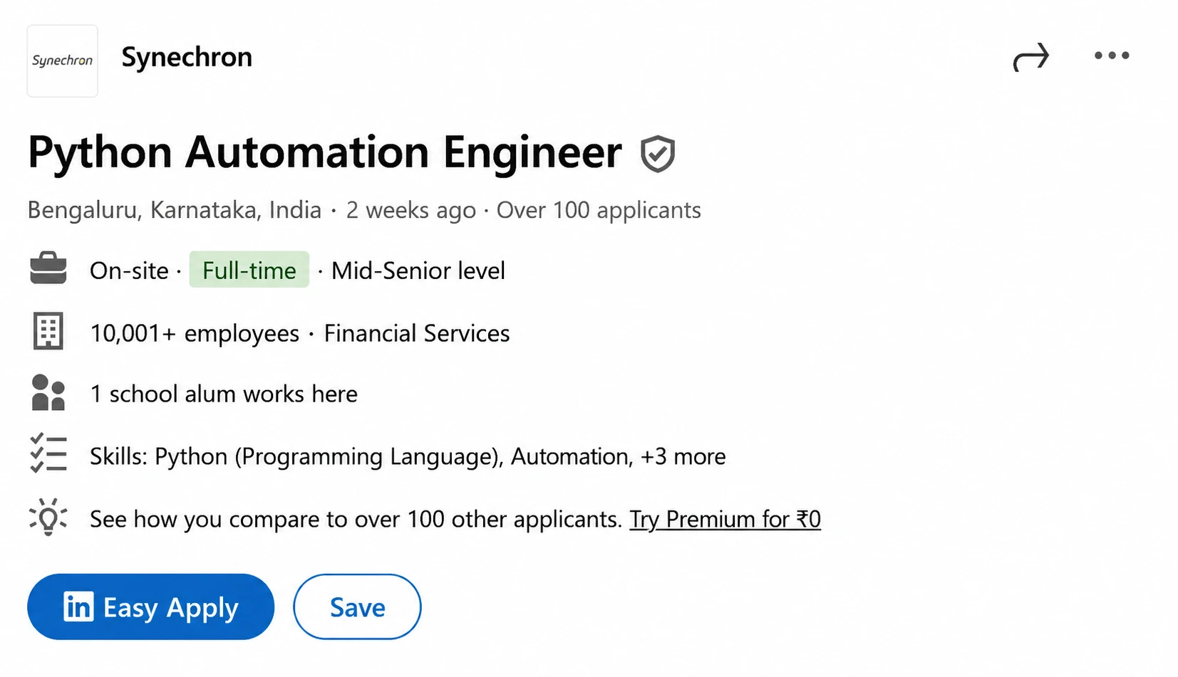 Python Automation Engineer