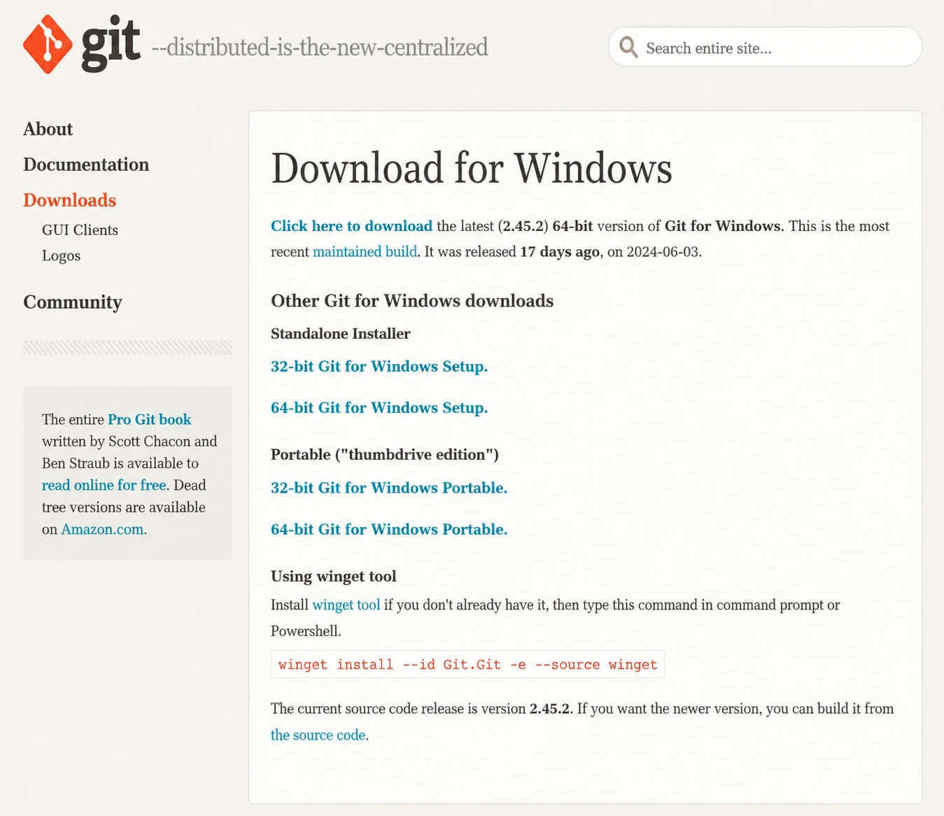 Download Git for windows