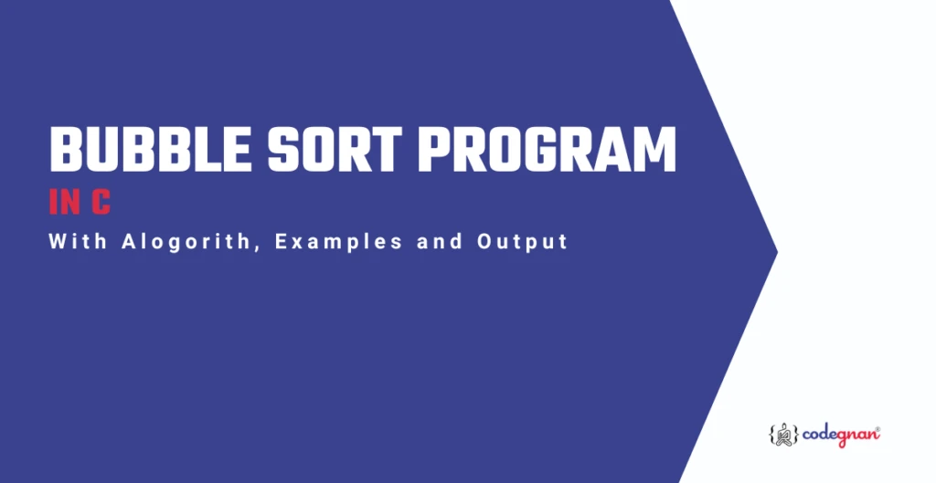 Bubble Sort Program